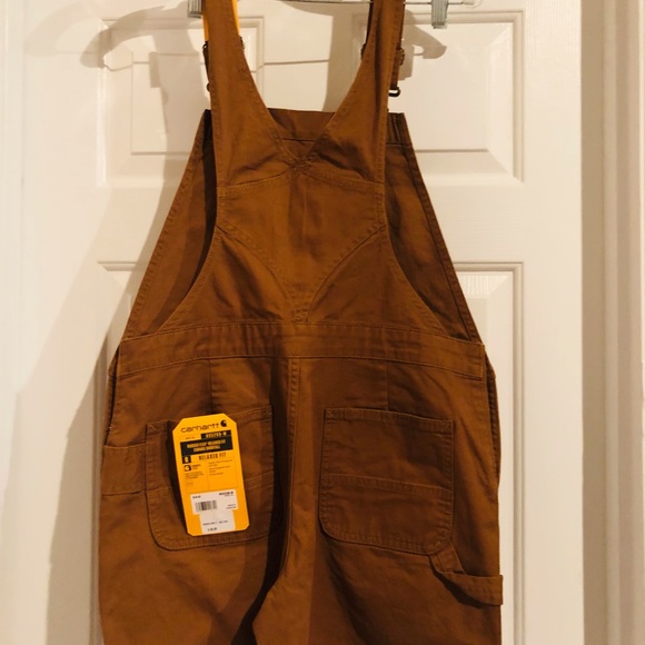 Carhartt Womens Rugged Flex Relaxed Fit Canvas Shortall Small - Picture 4 of 6